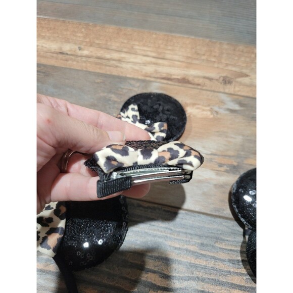 Leopard mouse ears set with bows clips and more! - Picture 5 of 12